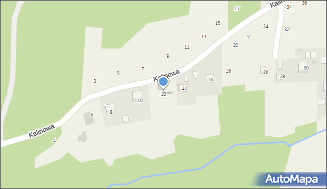 Siepraw, Kalinowa, 12, mapa Siepraw