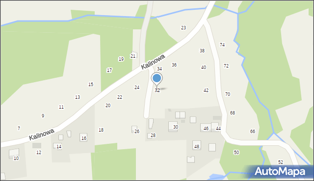 Siepraw, Kalinowa, 32, mapa Siepraw