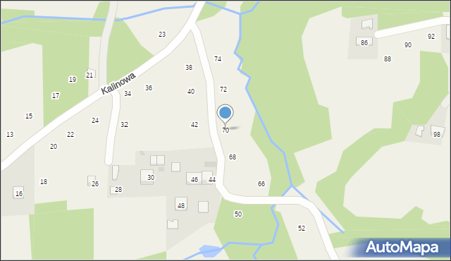 Siepraw, Kalinowa, 70, mapa Siepraw