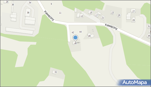 Siepraw, Kawęciny, 40, mapa Siepraw