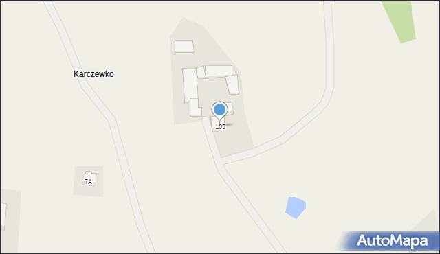 Sierakowice, Karczewko, 105, mapa Sierakowice