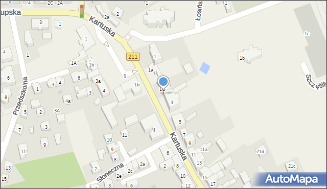 Sierakowice, Kartuska, 1i, mapa Sierakowice