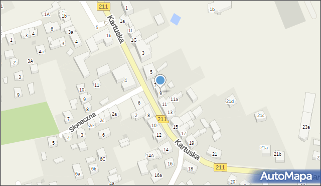 Sierakowice, Kartuska, 9, mapa Sierakowice