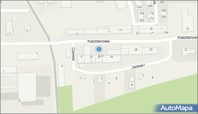 Skarbimierz-Osiedle, Kasztanowa, 14, mapa Skarbimierz-Osiedle