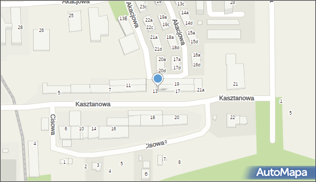 Skarbimierz-Osiedle, Kasztanowa, 15, mapa Skarbimierz-Osiedle