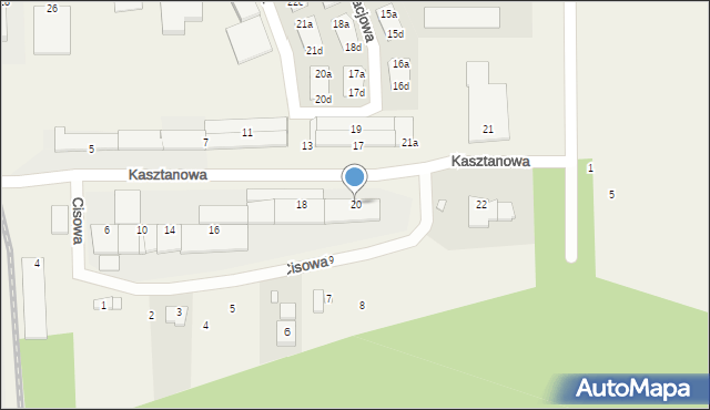 Skarbimierz-Osiedle, Kasztanowa, 20, mapa Skarbimierz-Osiedle