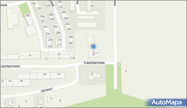 Skarbimierz-Osiedle, Kasztanowa, 21, mapa Skarbimierz-Osiedle