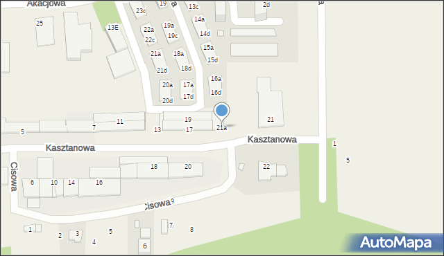 Skarbimierz-Osiedle, Kasztanowa, 21a, mapa Skarbimierz-Osiedle