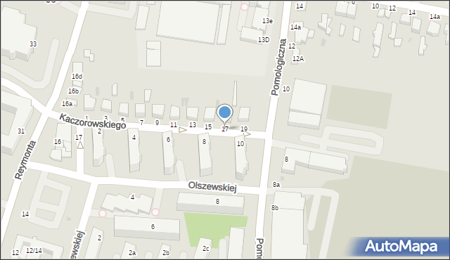 Skierniewice, Kaczorowskiego Ryszarda, prezydenta, 17, mapa Skierniewic