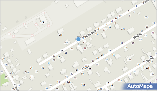 Skierniewice, Kameralna, 21, mapa Skierniewic