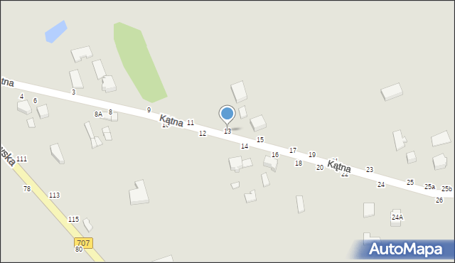 Skierniewice, Kątna, 13, mapa Skierniewic