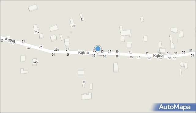 Skierniewice, Kątna, 34, mapa Skierniewic