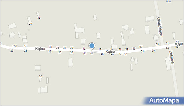 Skierniewice, Kątna, 42, mapa Skierniewic