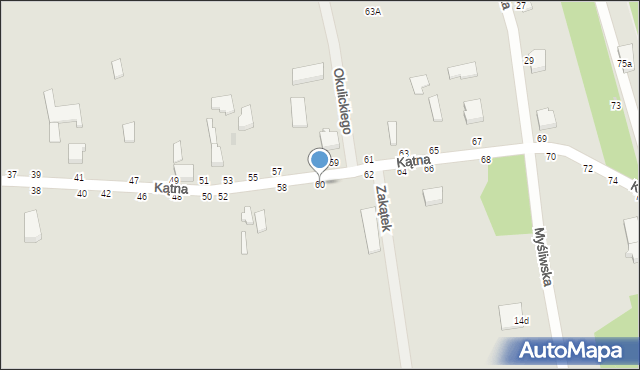 Skierniewice, Kątna, 60, mapa Skierniewic