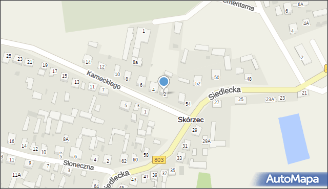 Skórzec, Kameckiego Mieczysława, 2, mapa Skórzec