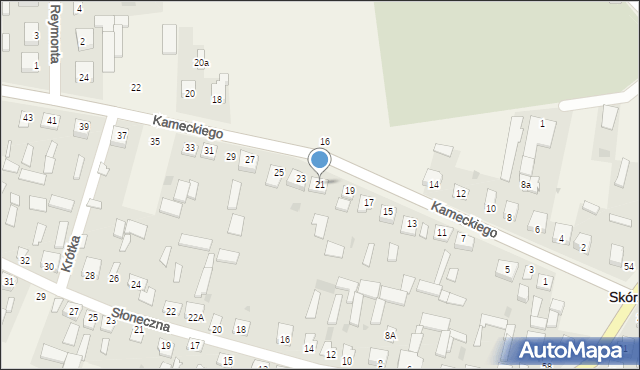 Skórzec, Kameckiego Mieczysława, 21, mapa Skórzec