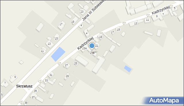 Skrzatusz, Kadrzyckiej Katarzyny, 23B, mapa Skrzatusz