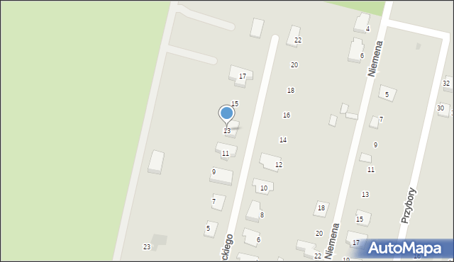 Słupsk, Kaczmarskiego Jacka, 13A, mapa Słupska