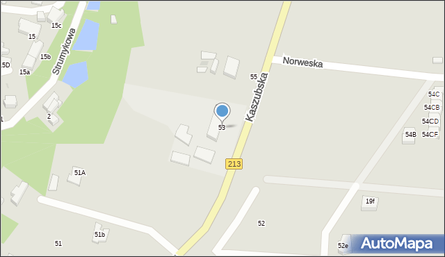 Słupsk, Kaszubska, 53, mapa Słupska