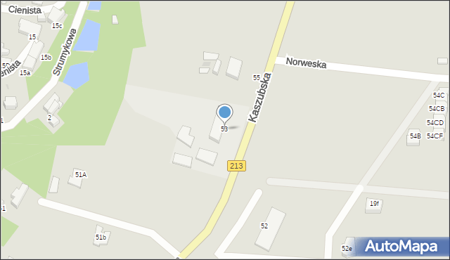 Słupsk, Kaszubska, 53, mapa Słupska