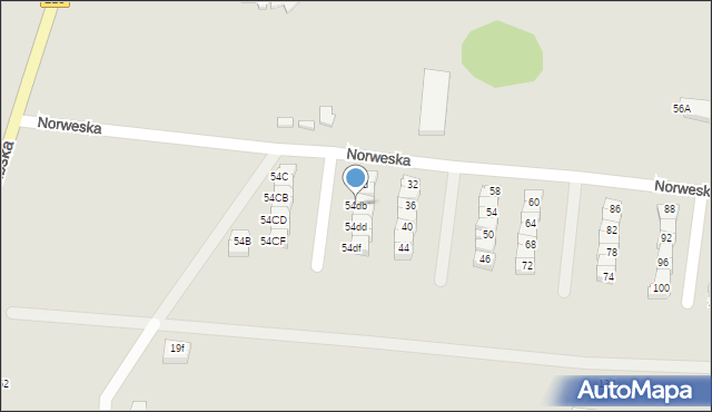 Słupsk, Kaszubska, 54db, mapa Słupska