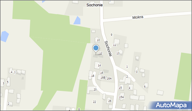 Sochonie, Kaczorowskiego Ryszarda, prezydenta, 12b, mapa Sochonie