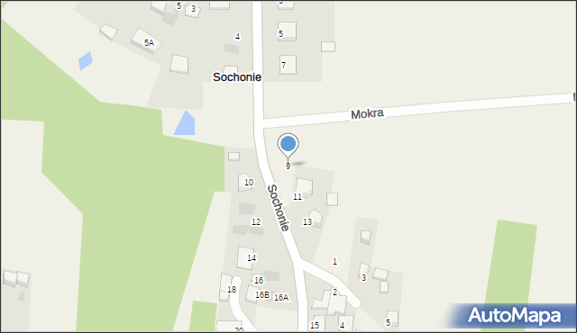 Sochonie, Kaczorowskiego Ryszarda, prezydenta, 9, mapa Sochonie