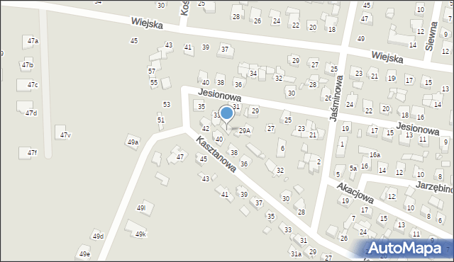 Solec Kujawski, Kasztanowa, 40A, mapa Solec Kujawski