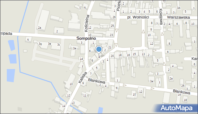 Sompolno, Kaliska, 4, mapa Sompolno