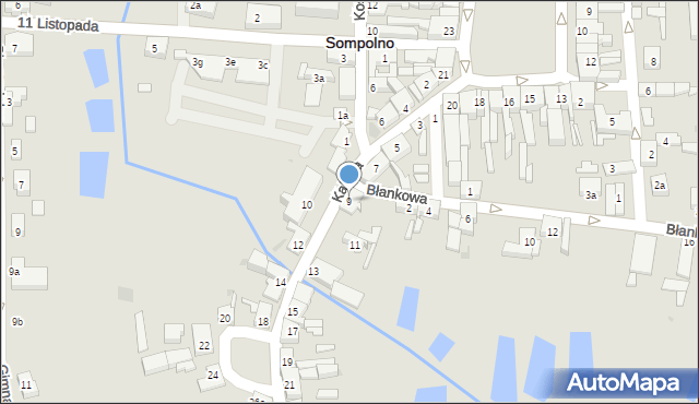 Sompolno, Kaliska, 9, mapa Sompolno