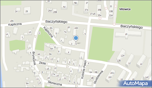 Sosnowiec, Kapliczna, 1, mapa Sosnowca