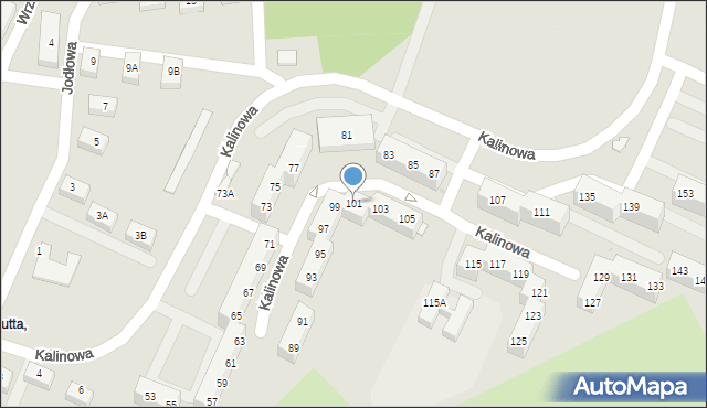 Sosnowiec, Kalinowa, 101, mapa Sosnowca