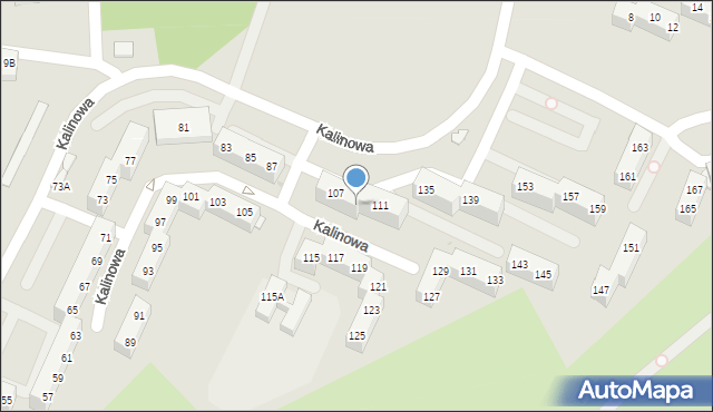 Sosnowiec, Kalinowa, 109, mapa Sosnowca