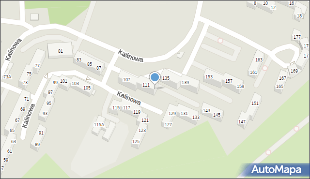 Sosnowiec, Kalinowa, 113, mapa Sosnowca