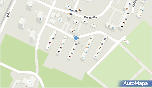 Sosnowiec, Kalinowa, 25, mapa Sosnowca