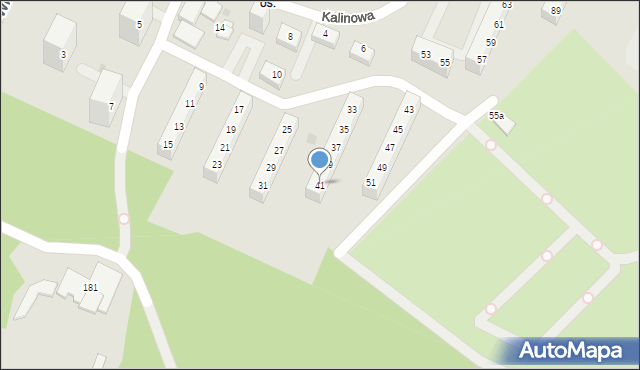 Sosnowiec, Kalinowa, 41, mapa Sosnowca