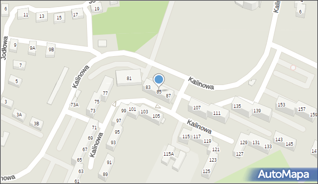 Sosnowiec, Kalinowa, 85, mapa Sosnowca