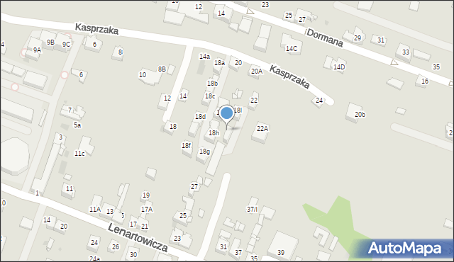 Sosnowiec, Kasprzaka Marcina, 18m, mapa Sosnowca