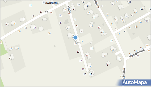 Sowia Wola Folwarczna, Kaliny, 10, mapa Sowia Wola Folwarczna