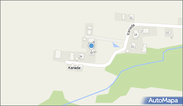 Spytkowice, Kanada, 32, mapa Spytkowice