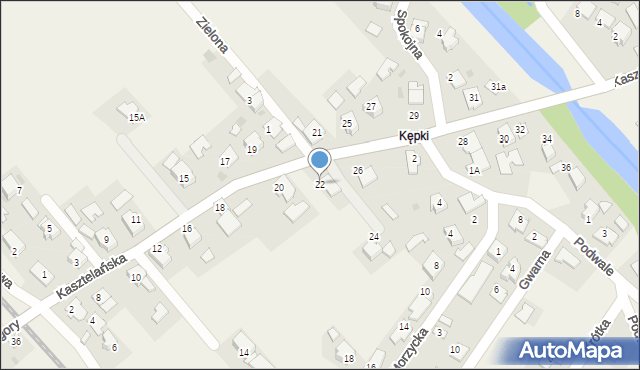 Spytkowice, Kasztelańska, 22, mapa Spytkowice