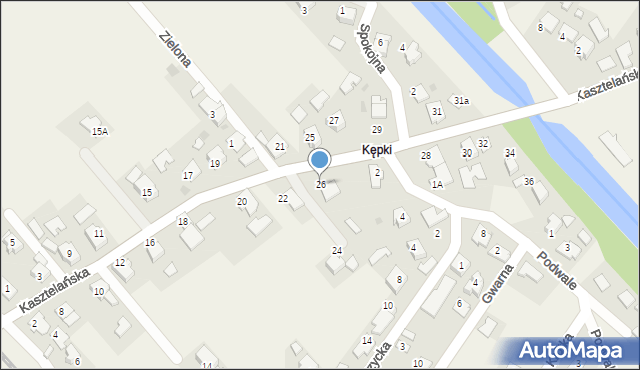 Spytkowice, Kasztelańska, 26, mapa Spytkowice