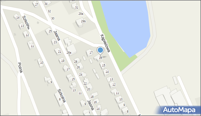 Srebrna Góra, Kąpielowa, 16, mapa Srebrna Góra