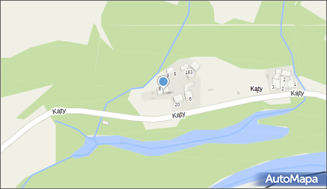 Sromowce Wyżne, Kąty, 8, mapa Sromowce Wyżne