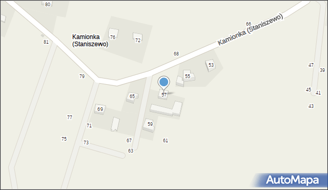 Staniszewo, Kartuska, 57, mapa Staniszewo