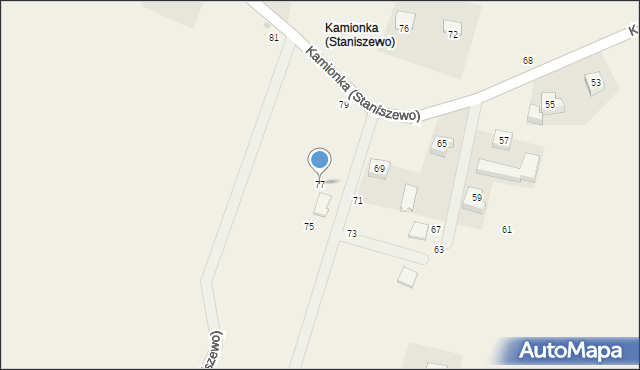 Staniszewo, Kartuska, 77, mapa Staniszewo