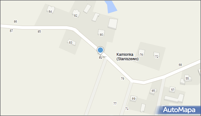 Staniszewo, Kartuska, 81, mapa Staniszewo