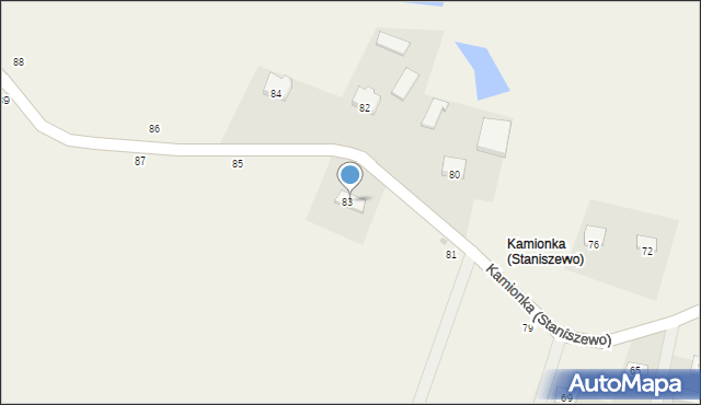 Staniszewo, Kartuska, 83, mapa Staniszewo