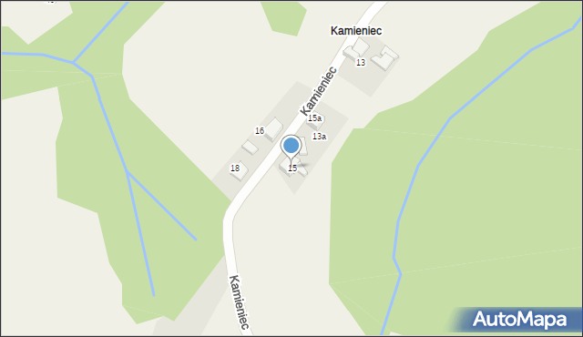 Stara Wieś, Kamieniec, 15, mapa Stara Wieś