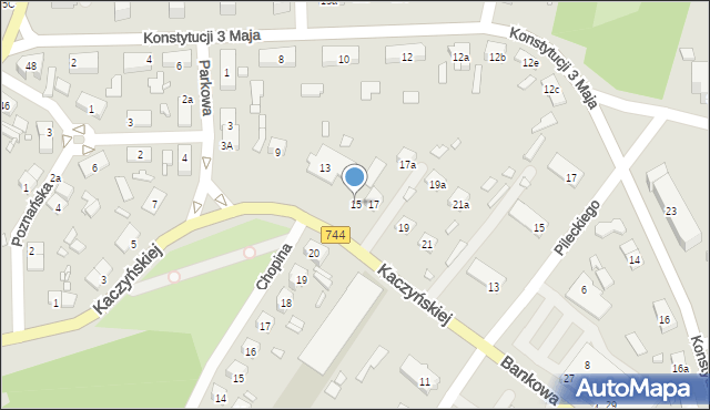 Starachowice, Kaczyńskiej Jadwigi, 15, mapa Starachowic